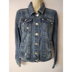 aeropostale denim jacket Size Medium Light Distressing